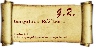 Gergelics Róbert névjegykártya