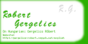 robert gergelics business card
