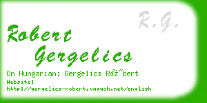 robert gergelics business card